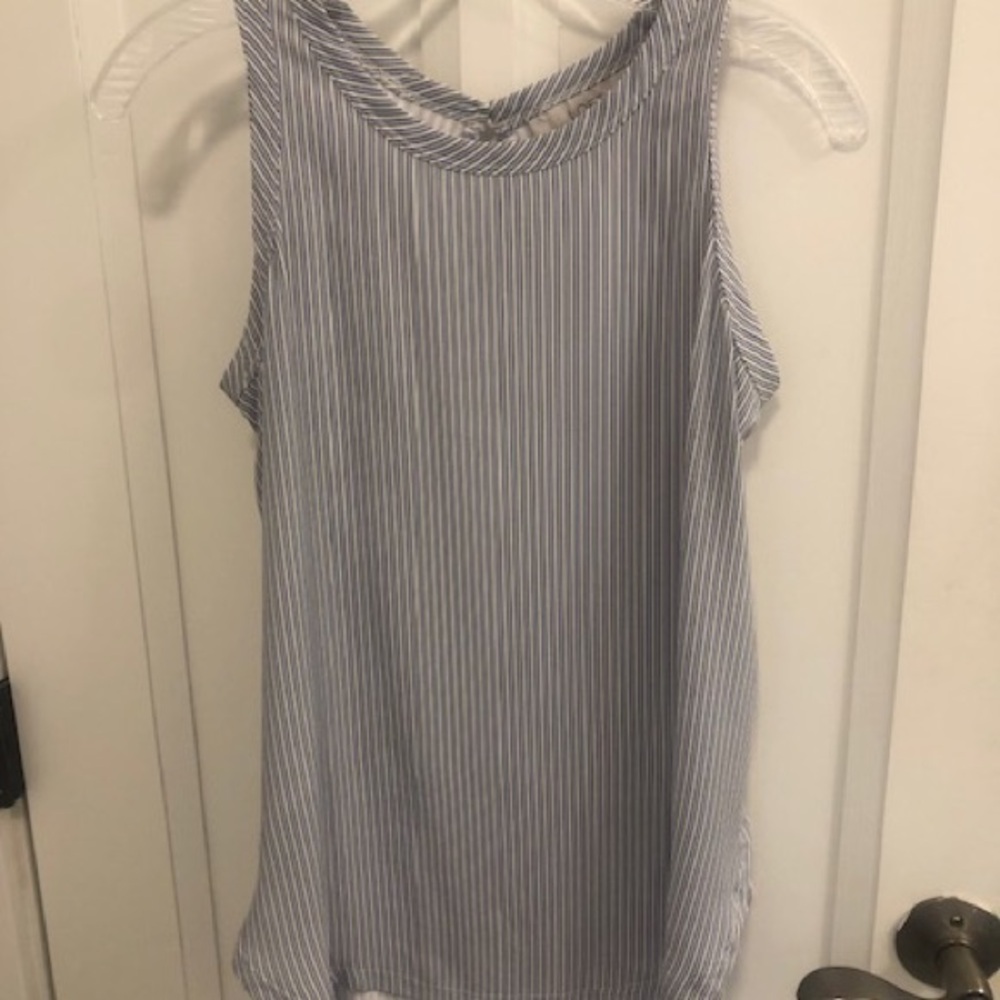 Loft - Striped Sleeveless Top XS